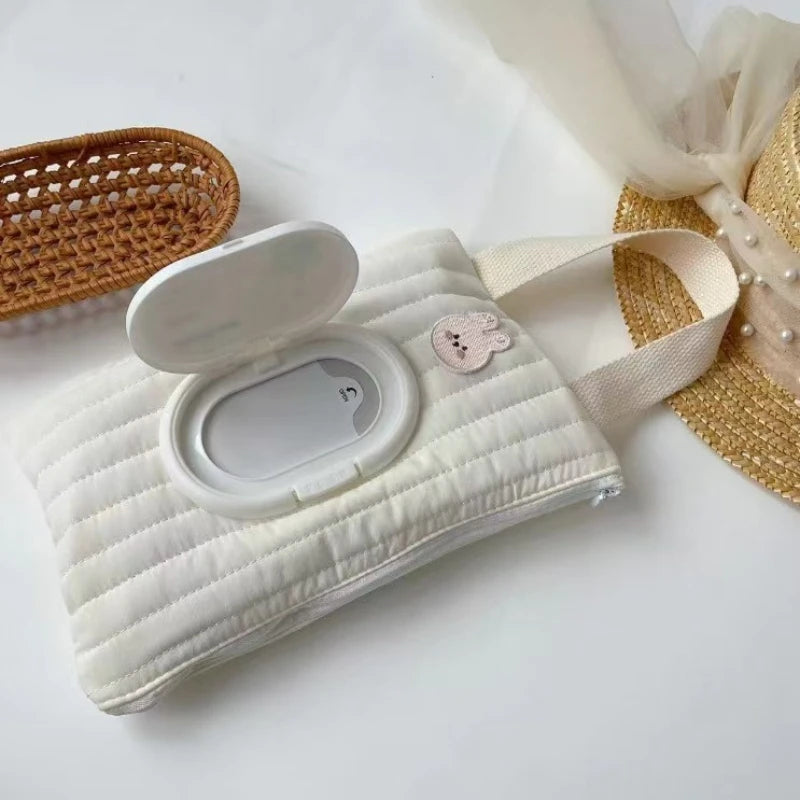 Portable Baby Tissue Box Wet Wipes Case Flip Cover Car Stroller Hanging Bag Paper Holder Storage Removable Napkin Storage Box
