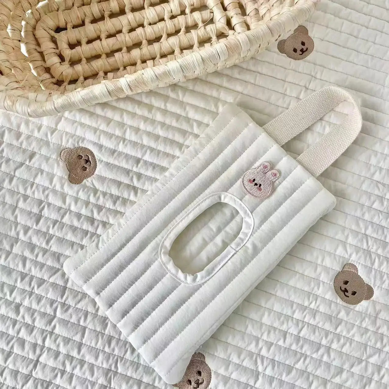 Portable Baby Tissue Box Wet Wipes Case Flip Cover Car Stroller Hanging Bag Paper Holder Storage Removable Napkin Storage Box