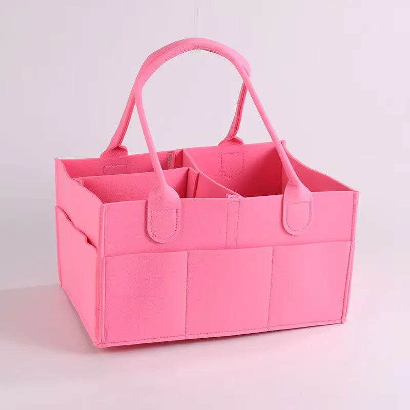 Baby Stroller Accessories Mom Tote Bag Foldable Storage Baby Diaper Hanging Bag Thickened Portable Mom Cart Portable Diaper Bag