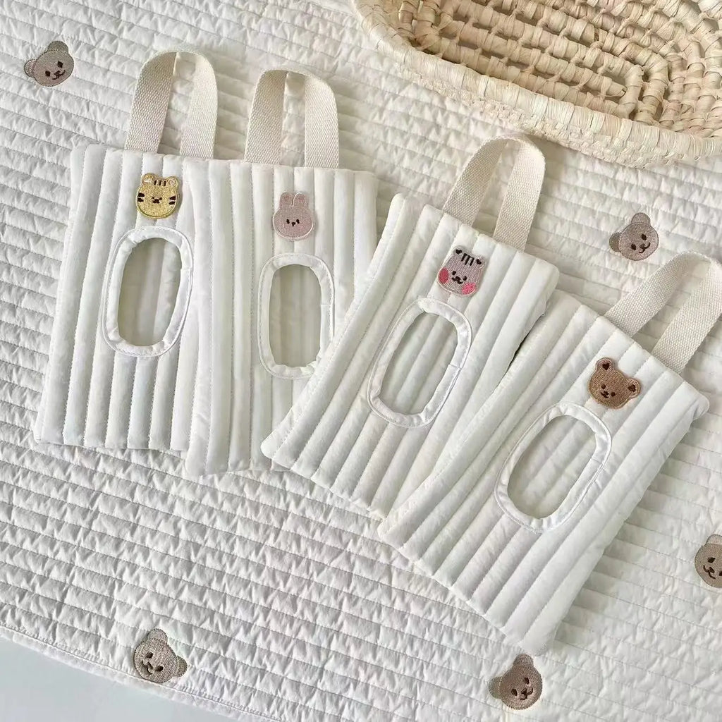 Portable Baby Tissue Box Wet Wipes Case Flip Cover Car Stroller Hanging Bag Paper Holder Storage Removable Napkin Storage Box